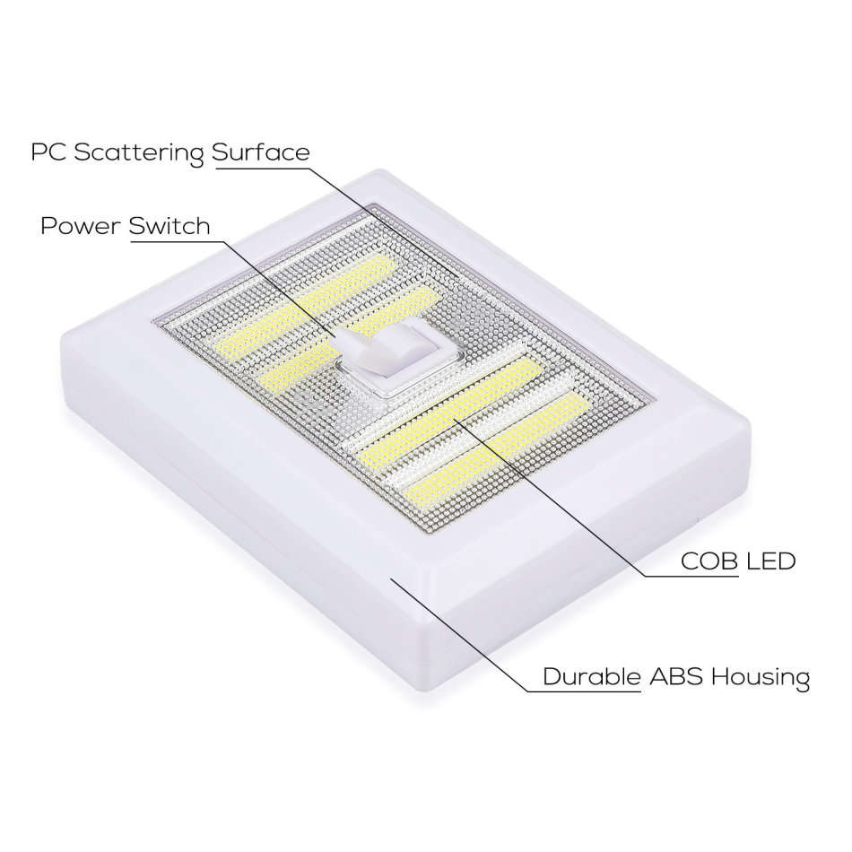4 COB LED Super Bright Night Light, Easy to Install with Magnetic Base