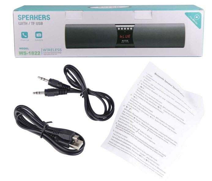 Wireless Bluetooth Soundbar with FM Radio & Build-In Mic  Support SD Card, USB, AUX