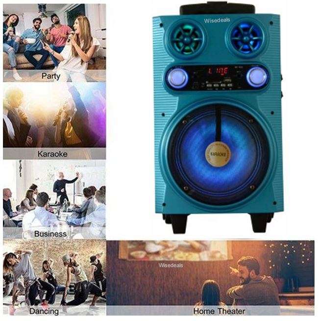 Bluetooth Karaoke Speaker with Microphone & Remote Control