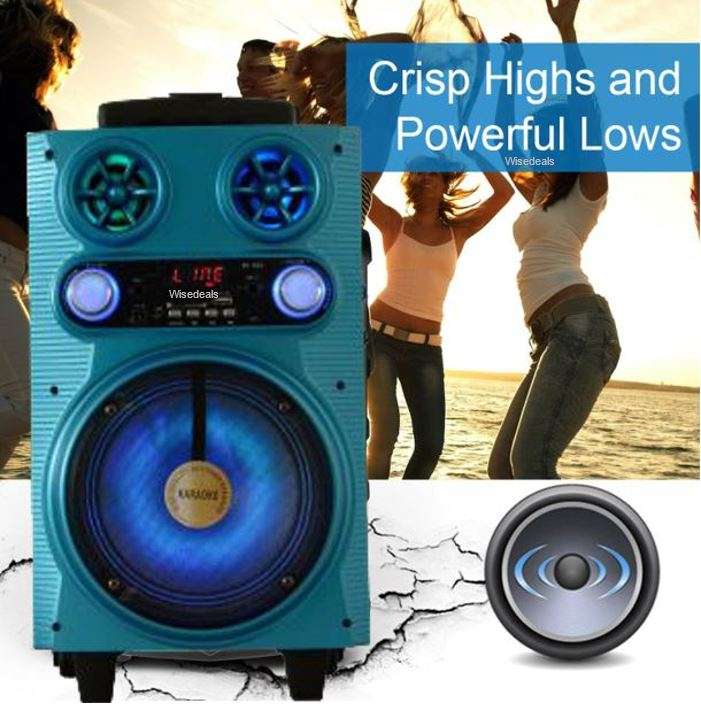 Bluetooth Karaoke Speaker with Microphone & Remote Control