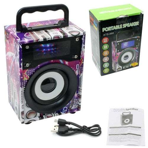 Wireless Bluetooth Speaker with FM Radio, support SD Card, USB & AUX