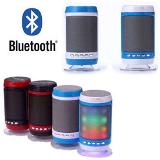 Wireless Bluetooth Speaker With LED Lights & FM Radio, Support USB & SD Card