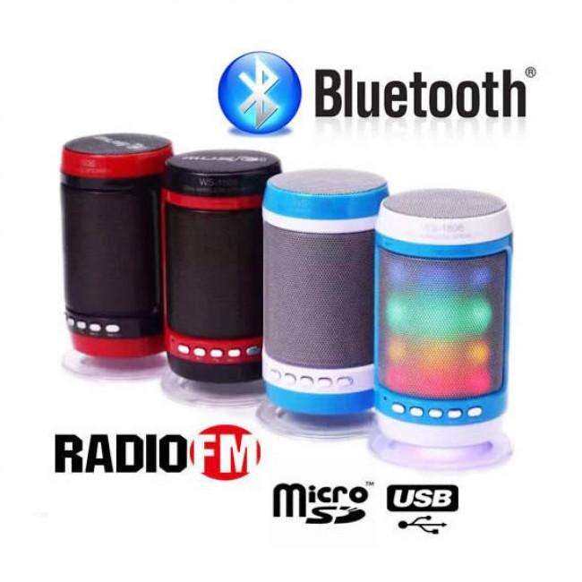 Wireless Bluetooth Speaker With LED Lights & FM Radio, Support USB & SD Card