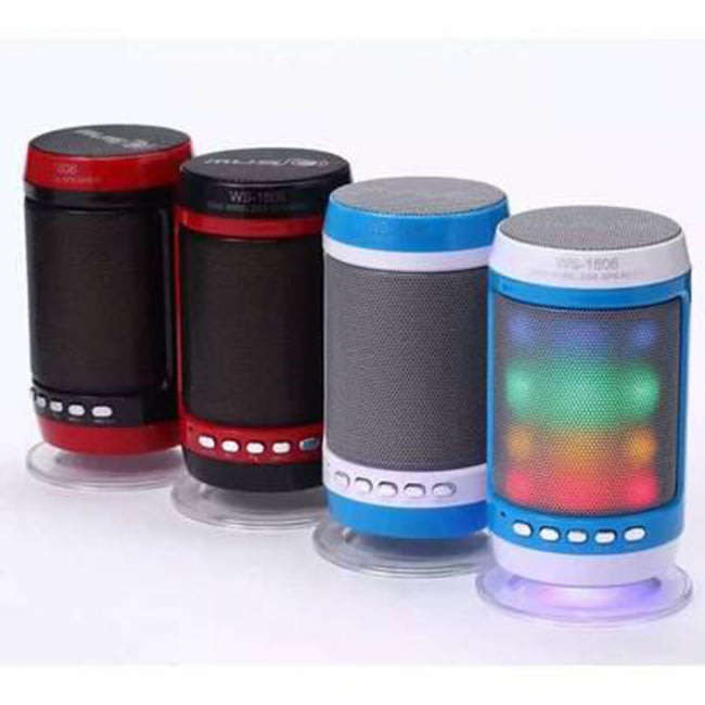 Wireless Bluetooth Speaker With LED Lights & FM Radio, Support USB & SD Card