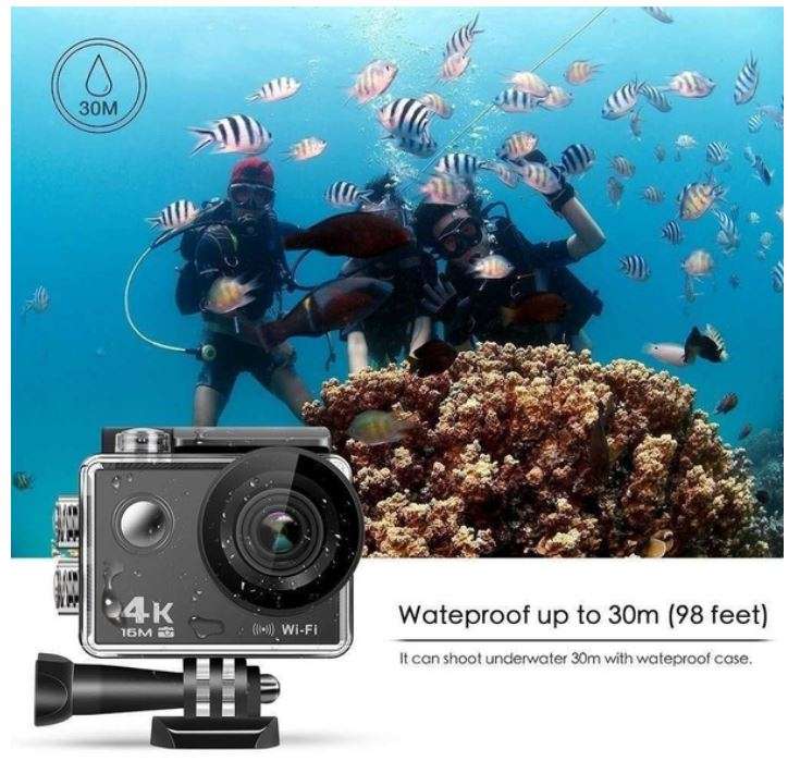 2.0" Ultra HD 4K Waterproof Sport Action Camera with WIFI, 170° View, 16MP etc.