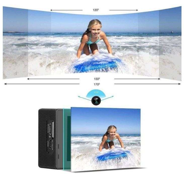 2.0" Ultra HD 4K Waterproof Sport Action Camera with WIFI, 170° View, 16MP etc.