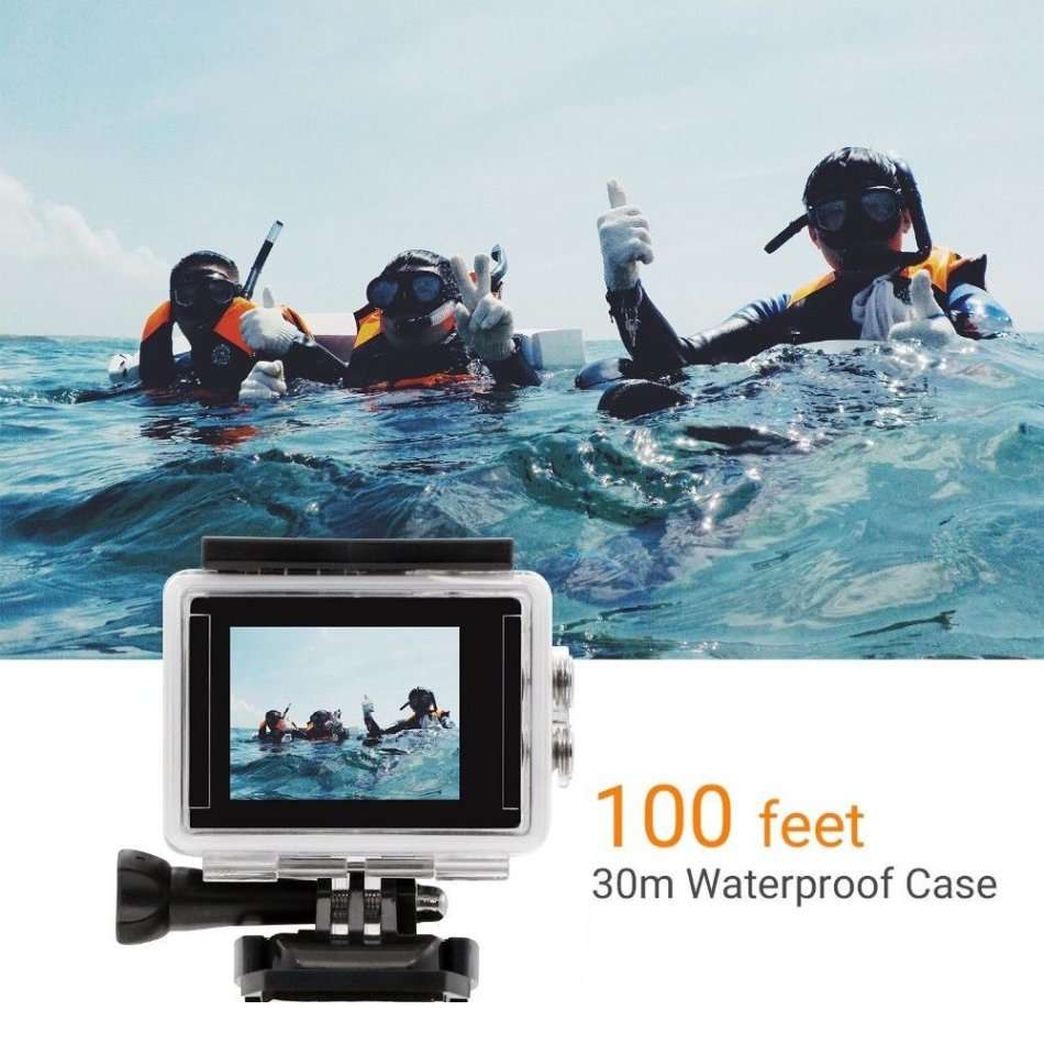 2.0" Ultra HD 4K Waterproof Sport Action Camera with WIFI, 170° View, 16MP etc.