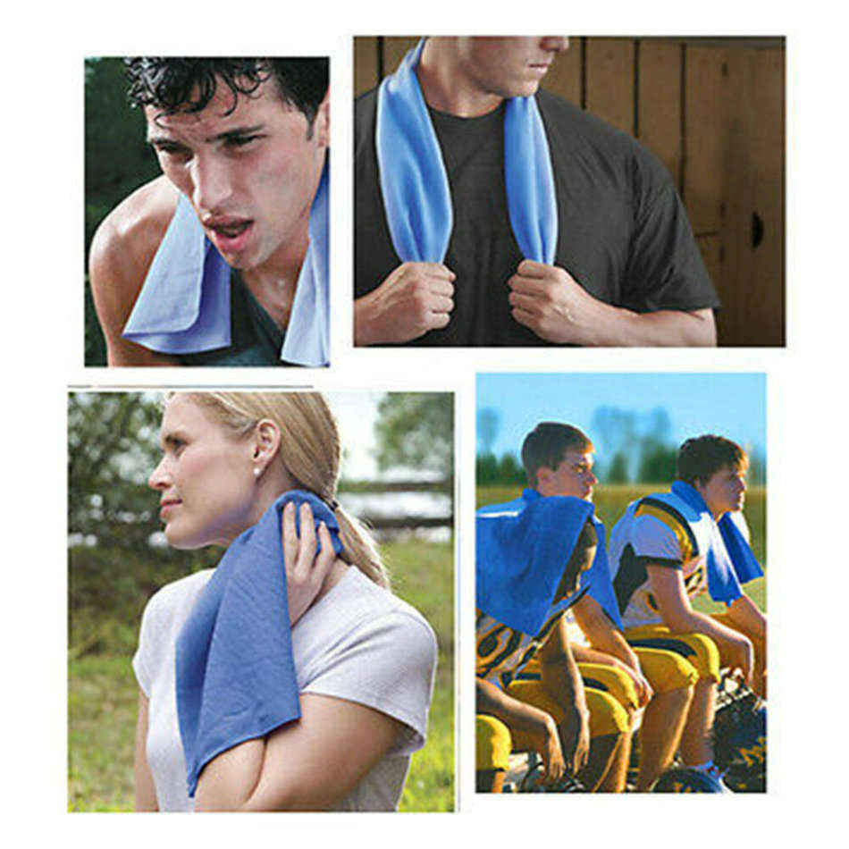 Instant Ice-Cold Cooling Towel in Seconds, Just Soak it, Wing it, Shake it and Wear it.