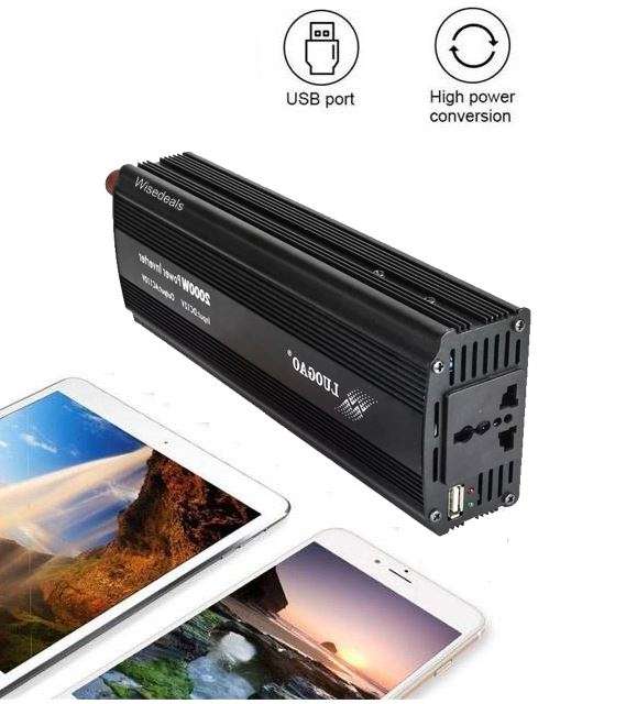 2000W Solar Power Inverter - Convert 12V DC to 220V AC (2000W Continious Power & 4000W Peak Power)