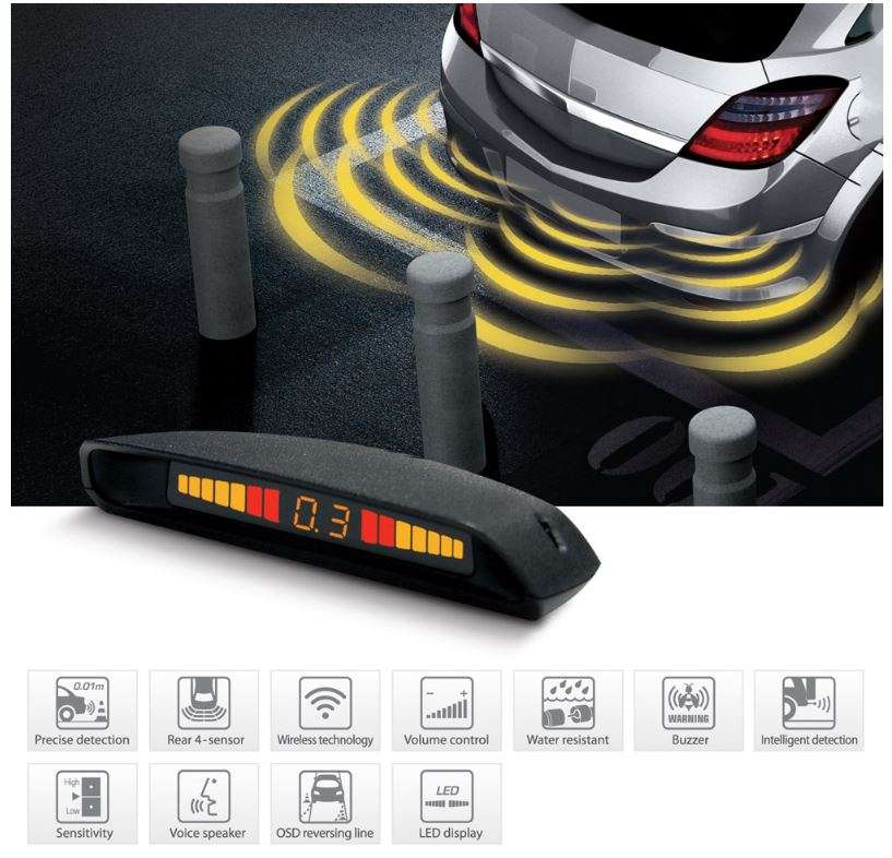Wireless LED Display Radar Parking Sensor Kit