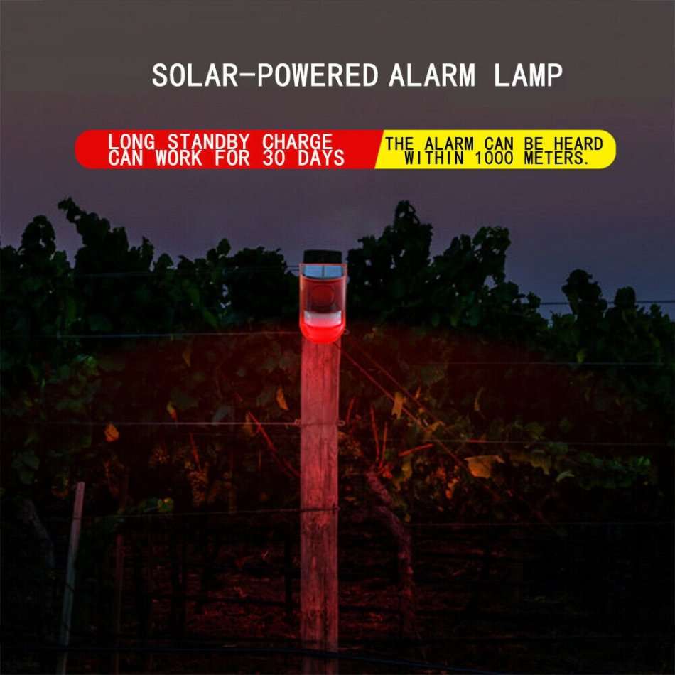 Waterproof Motion Sensor LED SOLAR ALARM LIGHT - Your all-in-one Security Necessity