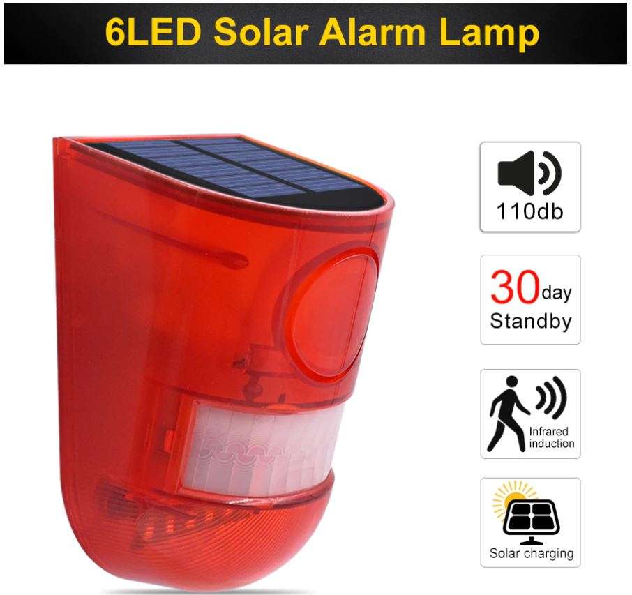 Waterproof Motion Sensor LED SOLAR ALARM LIGHT - Your all-in-one Security Necessity