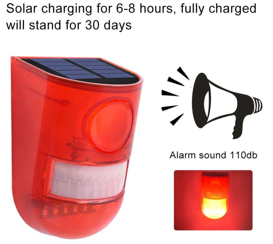 Waterproof Motion Sensor LED SOLAR ALARM LIGHT - Your all-in-one Security Necessity