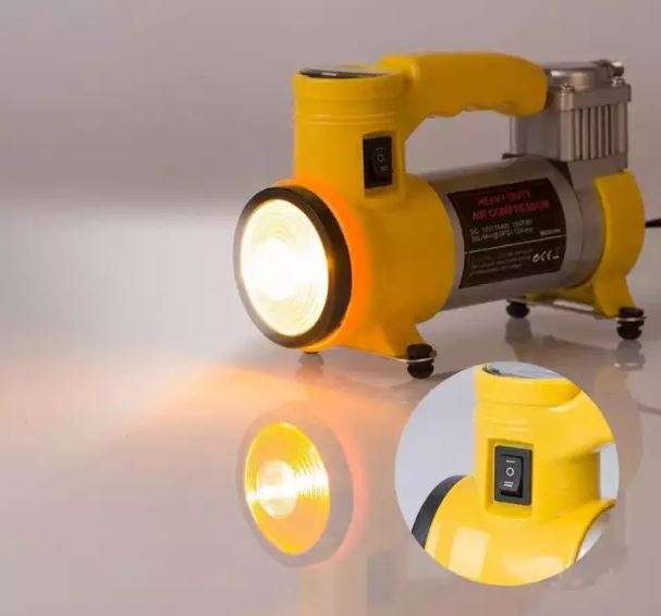 12V Heavy Duty 150 PSI Air Compressor with super bright Flashlight
