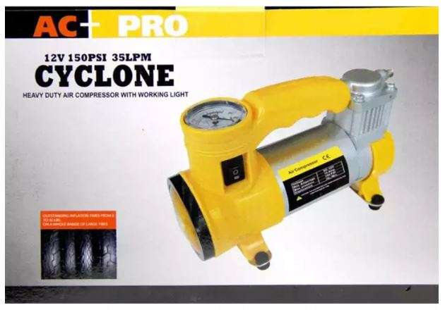 12V Heavy Duty 150 PSI Air Compressor with super bright Flashlight