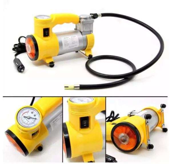 12V Heavy Duty 150 PSI Air Compressor with super bright Flashlight