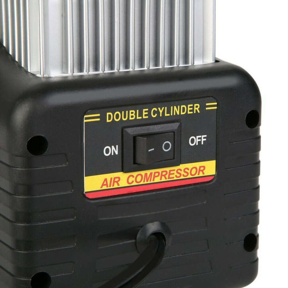 12V 4x4 Dual Cylinder Air Compressor compact with a Carry Case & Accessories