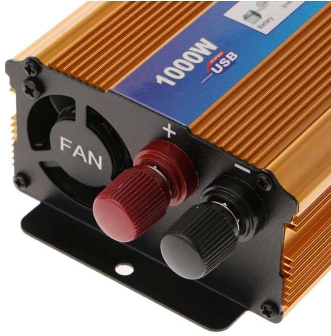 Solar Power Inverter - Convert 12V DC to 220V AC - 1000W Continious Power & 2000W Peak Power)