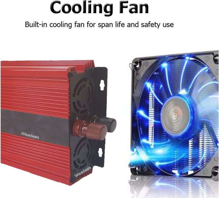 LARGE 3000W Inverter  3000W Constant Power & 6000W Surge Power, Convert 12V DC to 220V AC