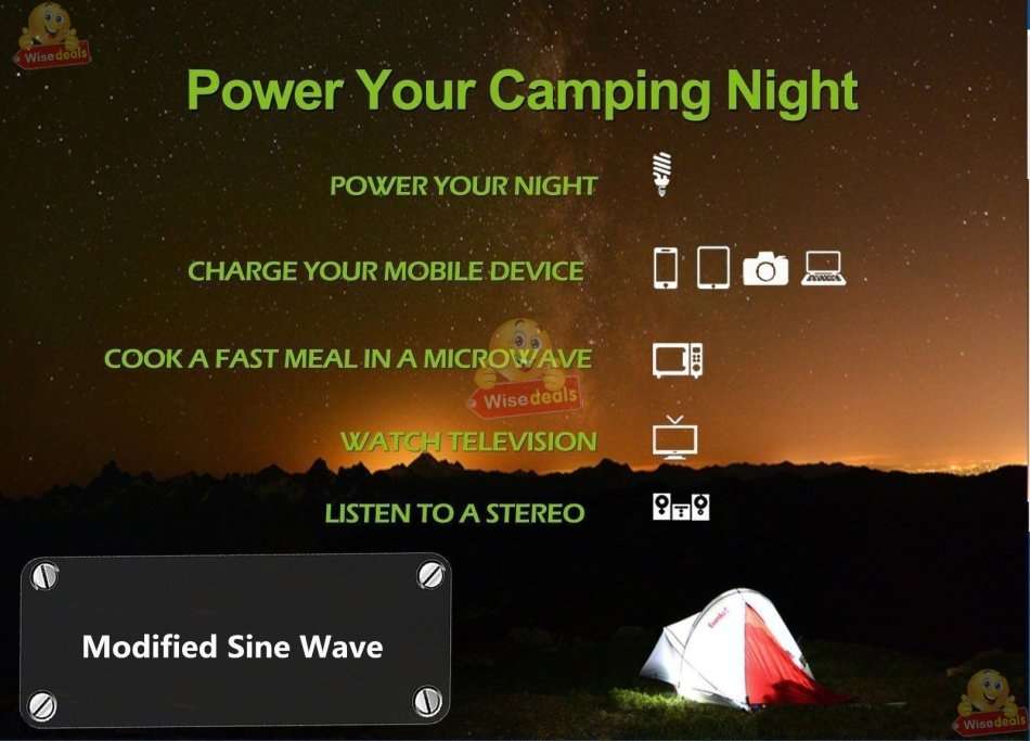 Solar Power Inverter - 2000W Constant Power & 4000W Surge Power, Convert 12V DC to 220V AC