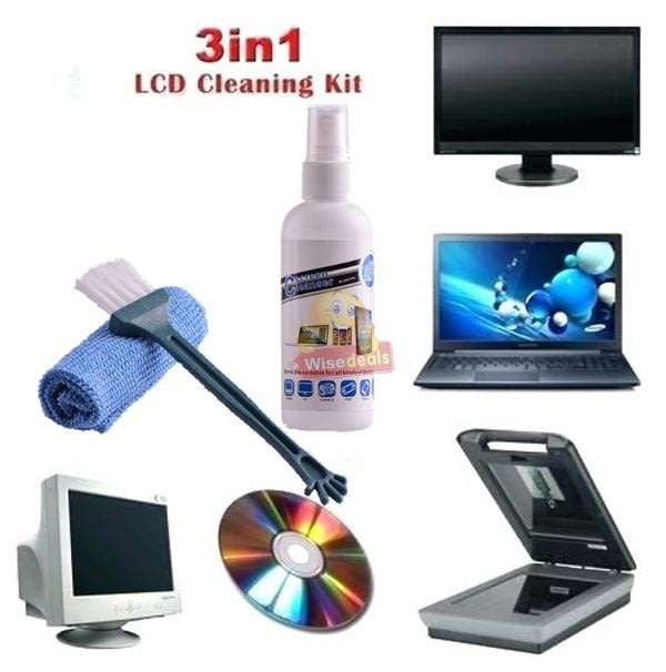 3 Piece LCD Screen Cleaning Kit for Phones, Tablets, Laptops, Computers, TVs etc.