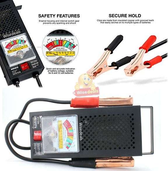 6V & 12V Battery Load Tester - Offers Complete Charging System Diagnosis
