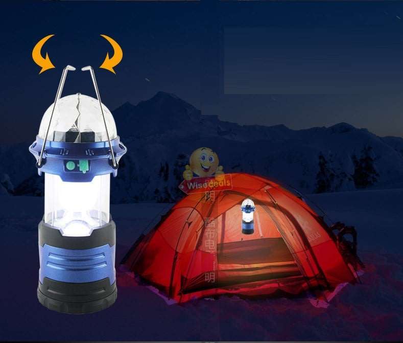 4-in-1 LED SOLAR Lantern, Flashlight, Stage Light & Power Bank with Build-in Rechargeable Battery