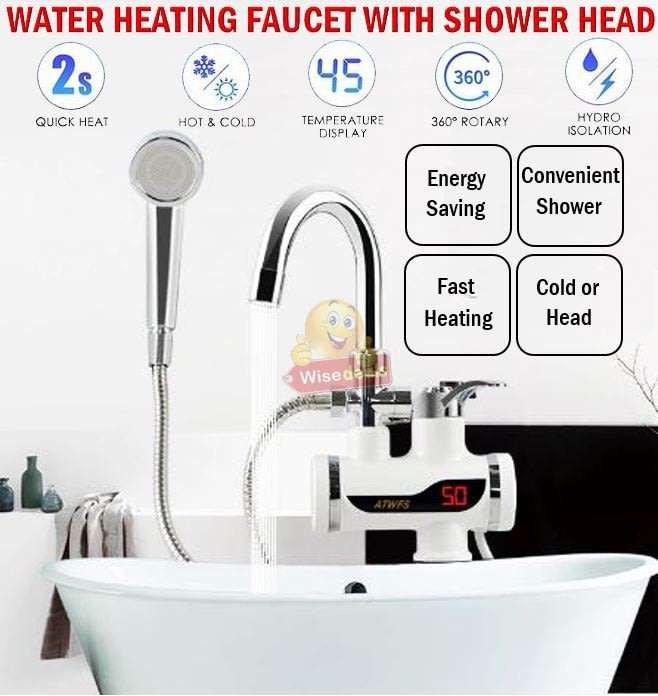 Electric Hot & Cold Water Shower Faucet,- Replace your Geyser & Save huge on Your Electricity Bill