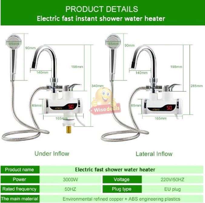 Electric Hot & Cold Water Shower Faucet,- Replace your Geyser & Save huge on Your Electricity Bill