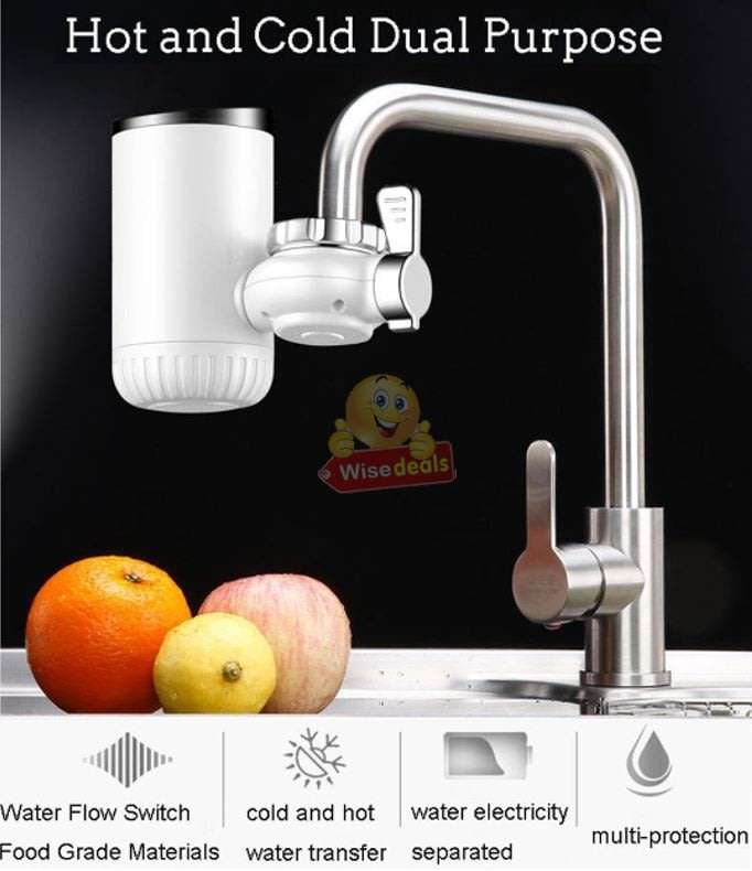 Electric Heating Faucet  Install Directly on to Your Tap, Include Faucet Adapters