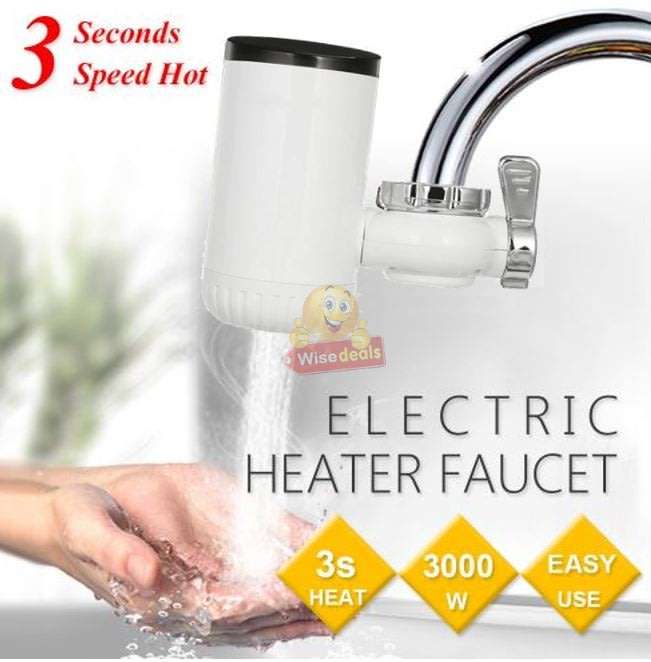 Electric Heating Faucet  Install Directly on to Your Tap, Include Faucet Adapters