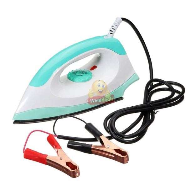 12V Non-Stick Electric Iron - Ideal For Camping or Power Outage