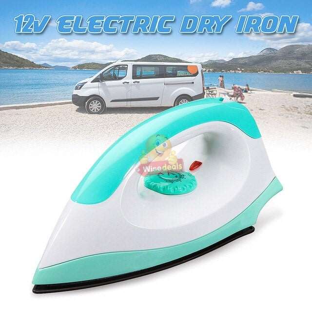 12V Non-Stick Electric Iron - Ideal For Camping or Power Outage