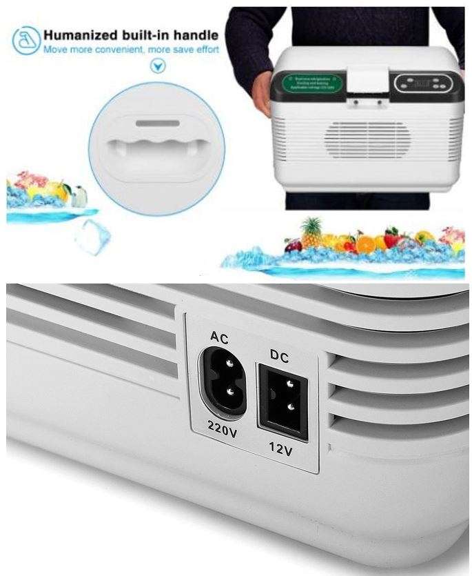 12L Household & Car Dual Selectable Refrigerator & Warmer  AC 220V or DC 12/24V