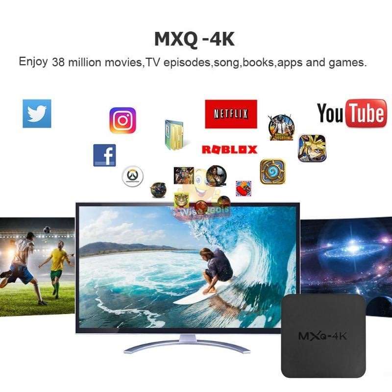 MXQ-4K Android 7.1 Smart TV Box Already Pre-loaded 2GB RAM & 16GB Memory