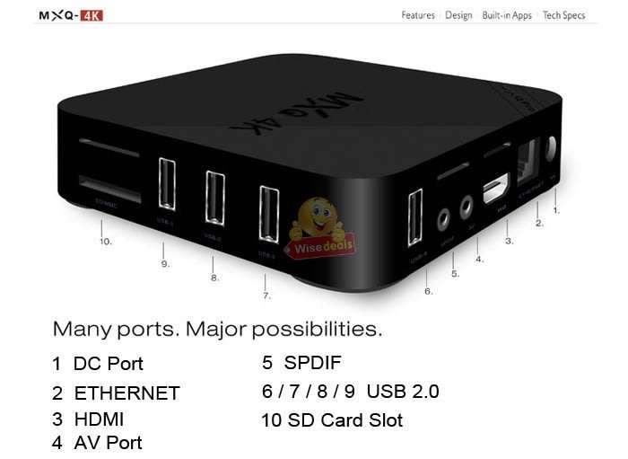 MXQ-4K Android 7.1 Smart TV Box Already Pre-loaded 2GB RAM & 16GB Memory