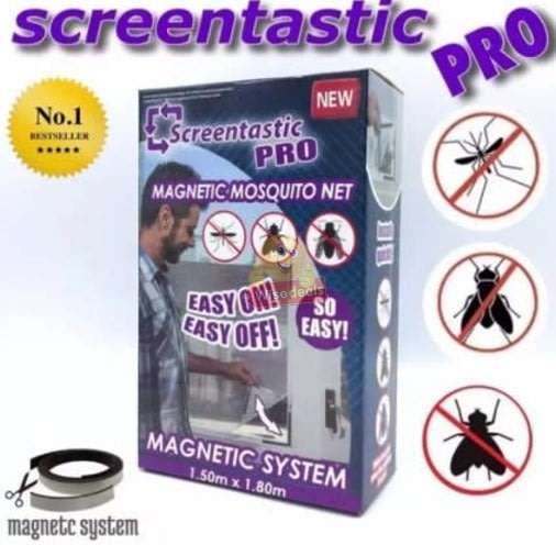 DIY Magnetic Mosquito & Insect Screening Net Kit 150 x 180cm, Easy to Install and to Remove
