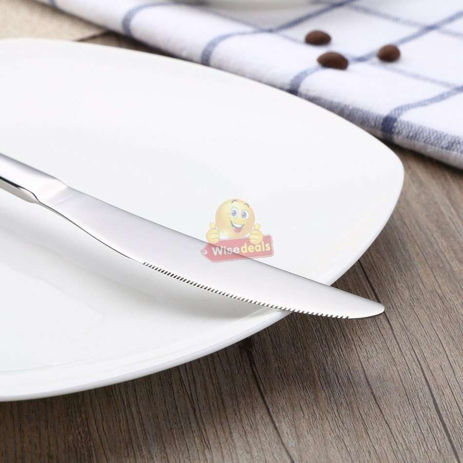 24 Pieces Set Modern Flatware Set Kitchen Silverware Stainless Steel Cutlery