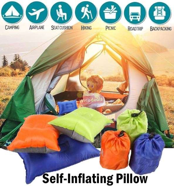 Ultralight & Comfortable Self Inflatable Pillow in a Bag - 3 Colours Available