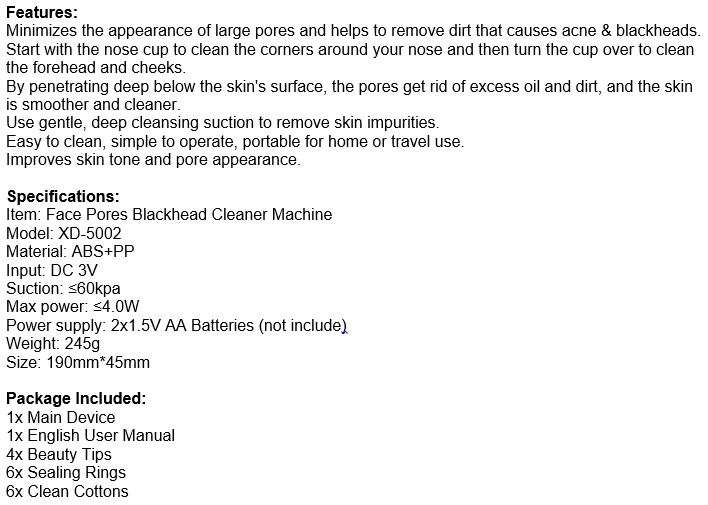 Electric Vacuum Blackhead Remover, Lift skin Elasticity and Make the Skin Tighten, More Radiant