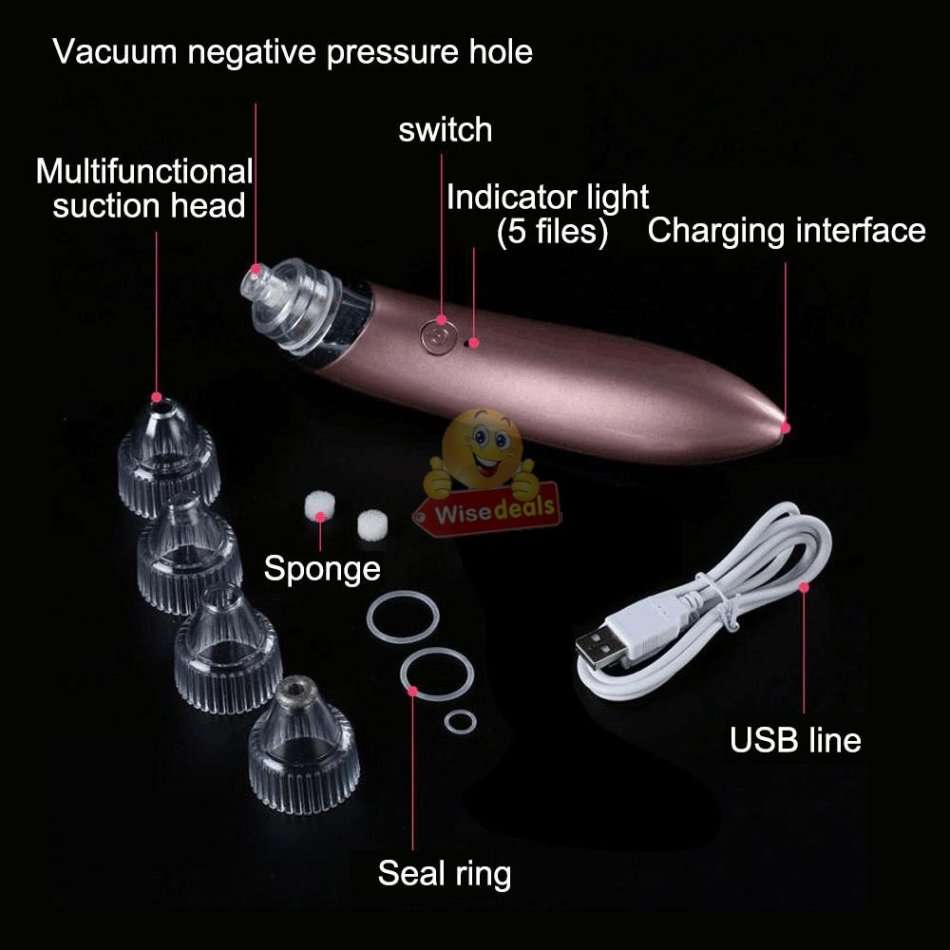 Electric Vacuum Blackhead Remover, Lift skin Elasticity and Make the Skin Tighten, More Radiant