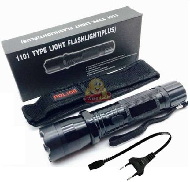 High Power Self Defense Electro Shock Stun Gun Flash Light with Built-in Rechargeable Battery