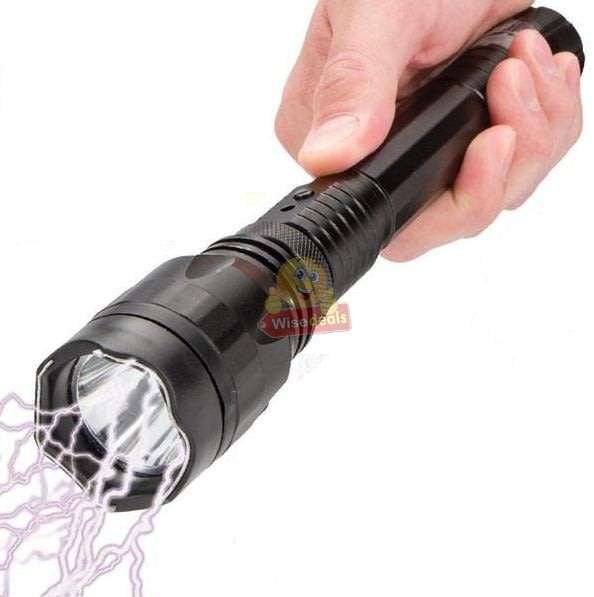 High Power Self Defense Electro Shock Stun Gun Flash Light with Built-in Rechargeable Battery
