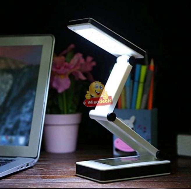 COB LED Rechargeable Folding Lamp with Sensitive Touch Brightness Control & Power Bank Phone Charger