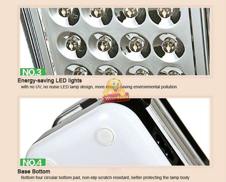 COB LED Rechargeable Folding Lamp with Sensitive Touch Brightness Control & Power Bank Phone Charger