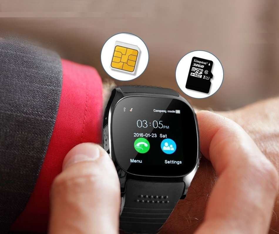 Military Quality Bluetooth Smart Watch with build-in Camera, Support SIM & SD Card, Pedometer & more