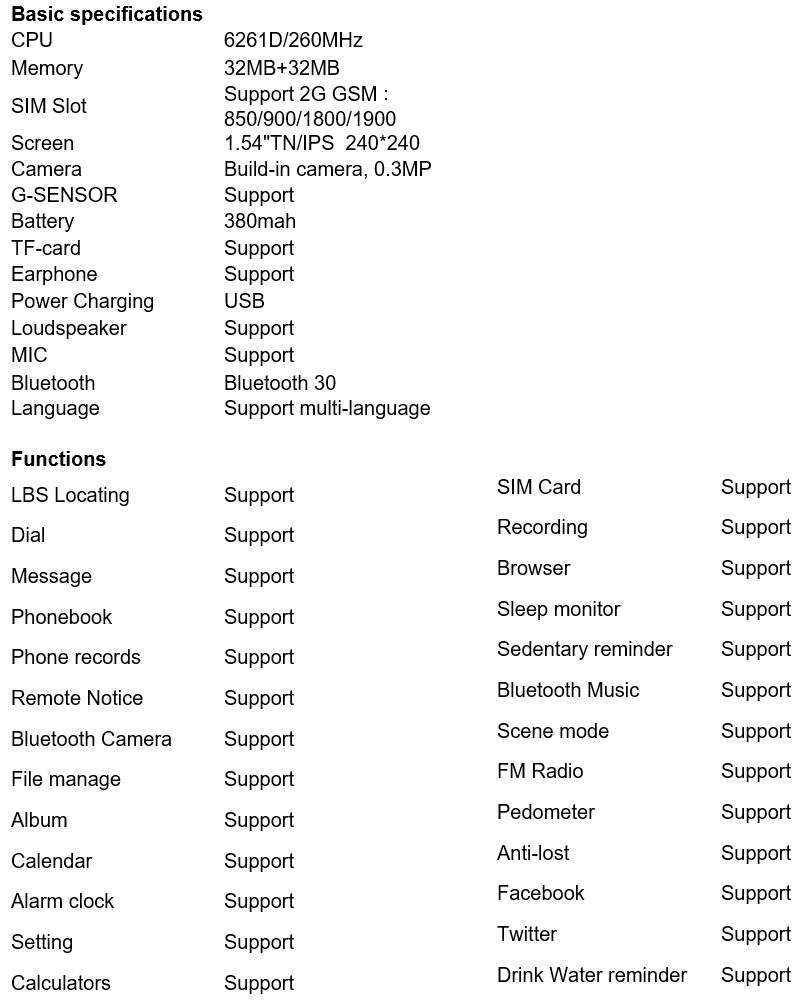 Military Quality Bluetooth Smart Watch with build-in Camera, Support SIM & SD Card, Pedometer & more