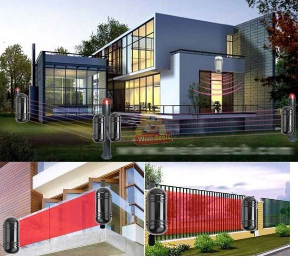 Infrared Alarm Intrusion Detector Twin Beam Sensor 100M Outdoor Perimeter Barrier