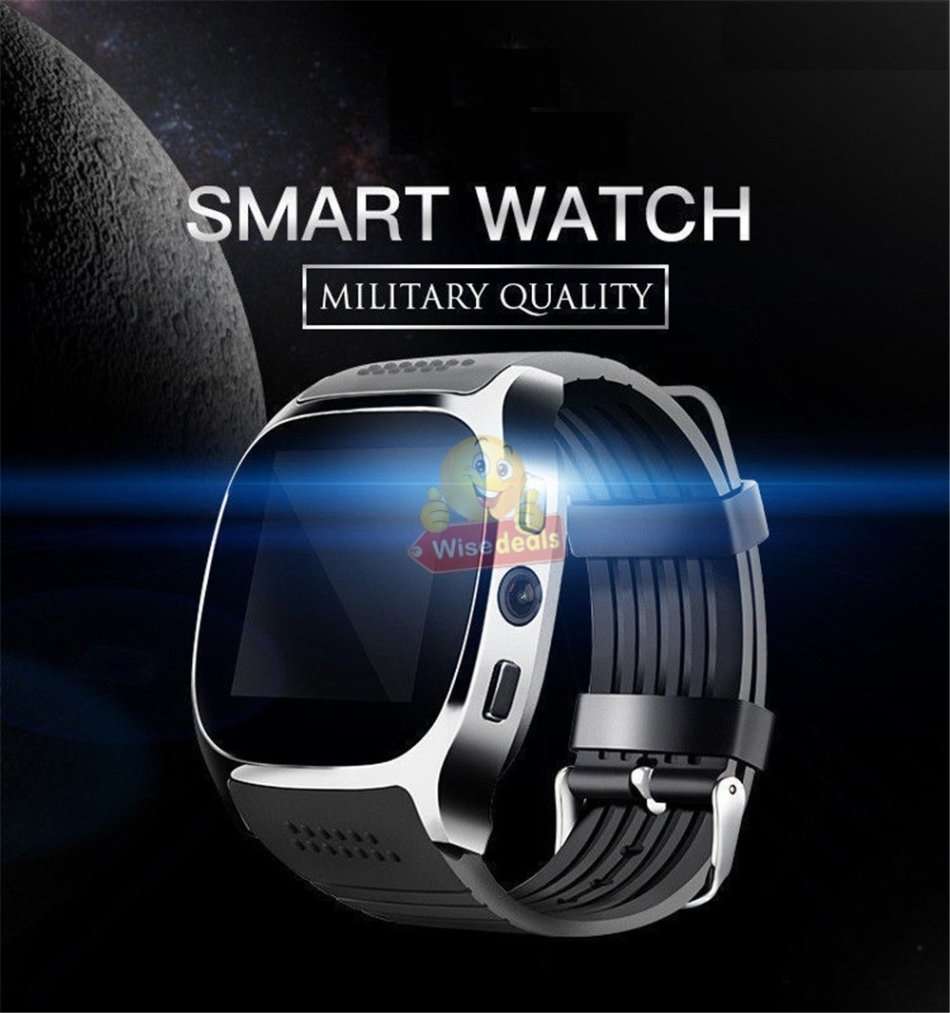 Military Quality Bluetooth Smart Watch with build-in Camera, Support SIM & SD Card, Pedometer & more