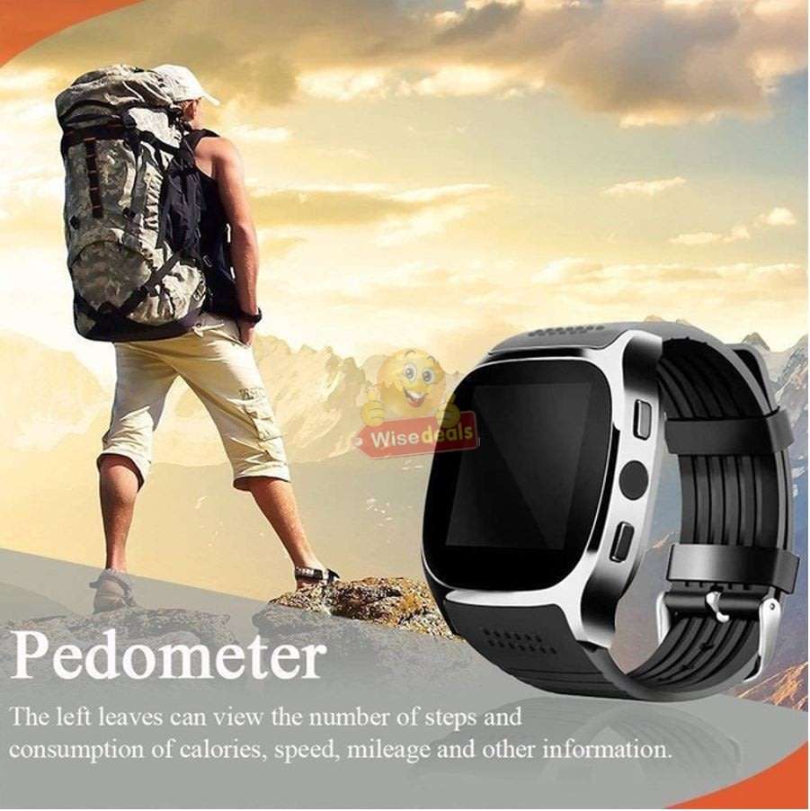 Military Quality Bluetooth Smart Watch with build-in Camera, Support SIM & SD Card, Pedometer & more